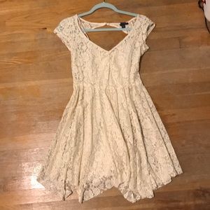 Floral Cream Lace Dress